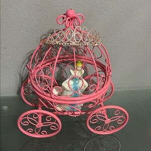 Cinderella Pink Decorative Carriage, Figurine & Tiara